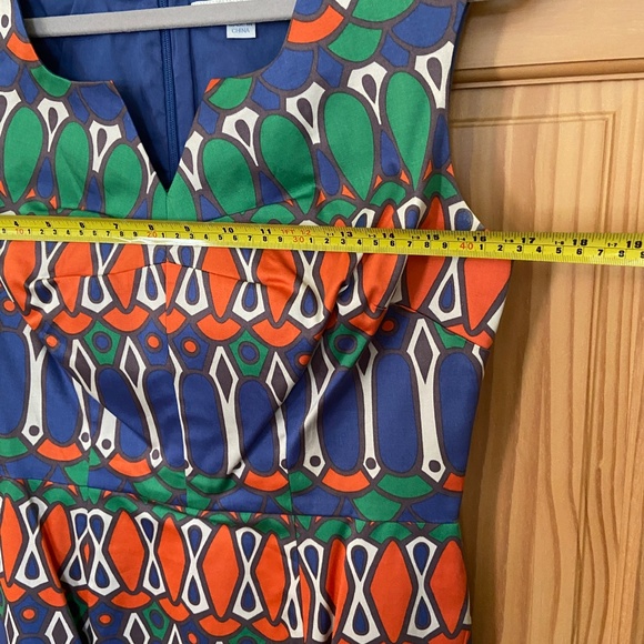 Boden colourful midi dress (US 8L / UK 12L) - Picture 3 of 8